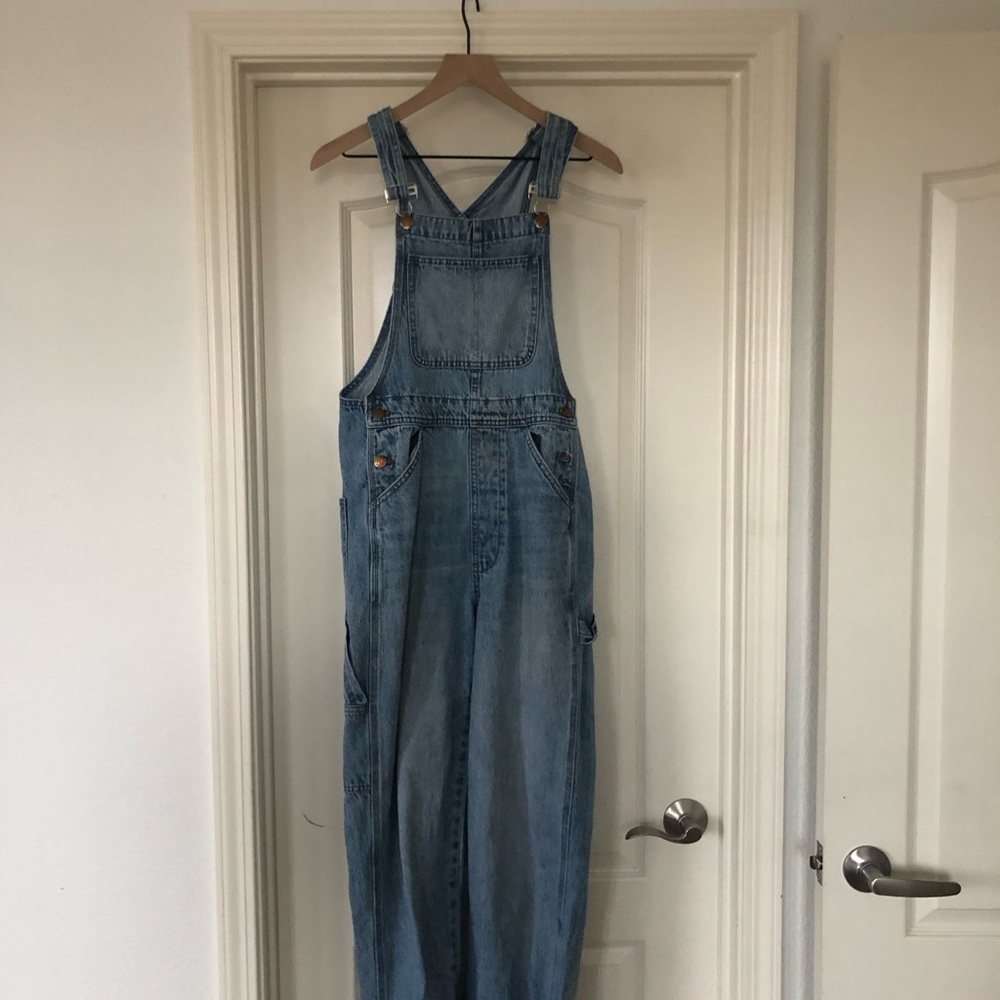 Madewell Light Blue Denim Overalls